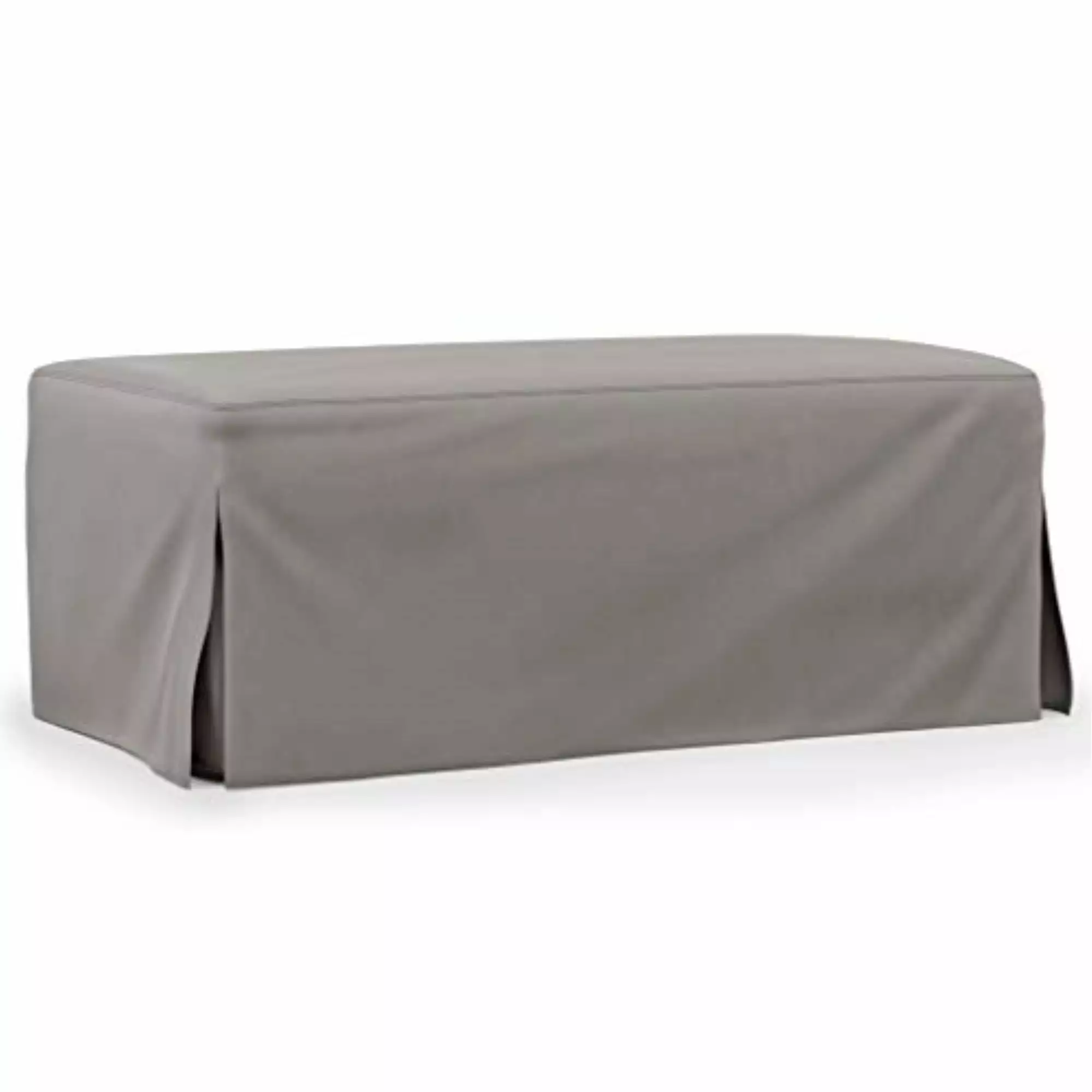 Sunset Trading Newport Slipcover Only 44 Wide Fabric Ottoman Gray Ottomans