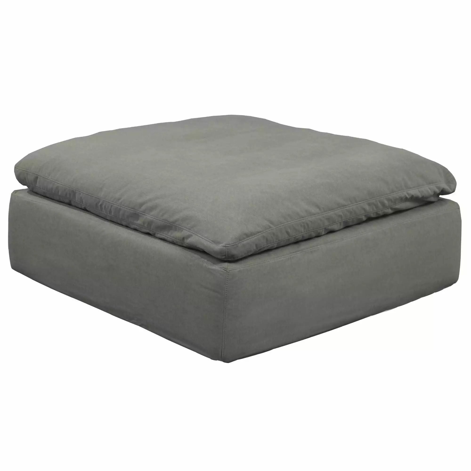 Sunset Trading Puff 44 Fabric Slipcover Modular Ottoman Gray Ottomans