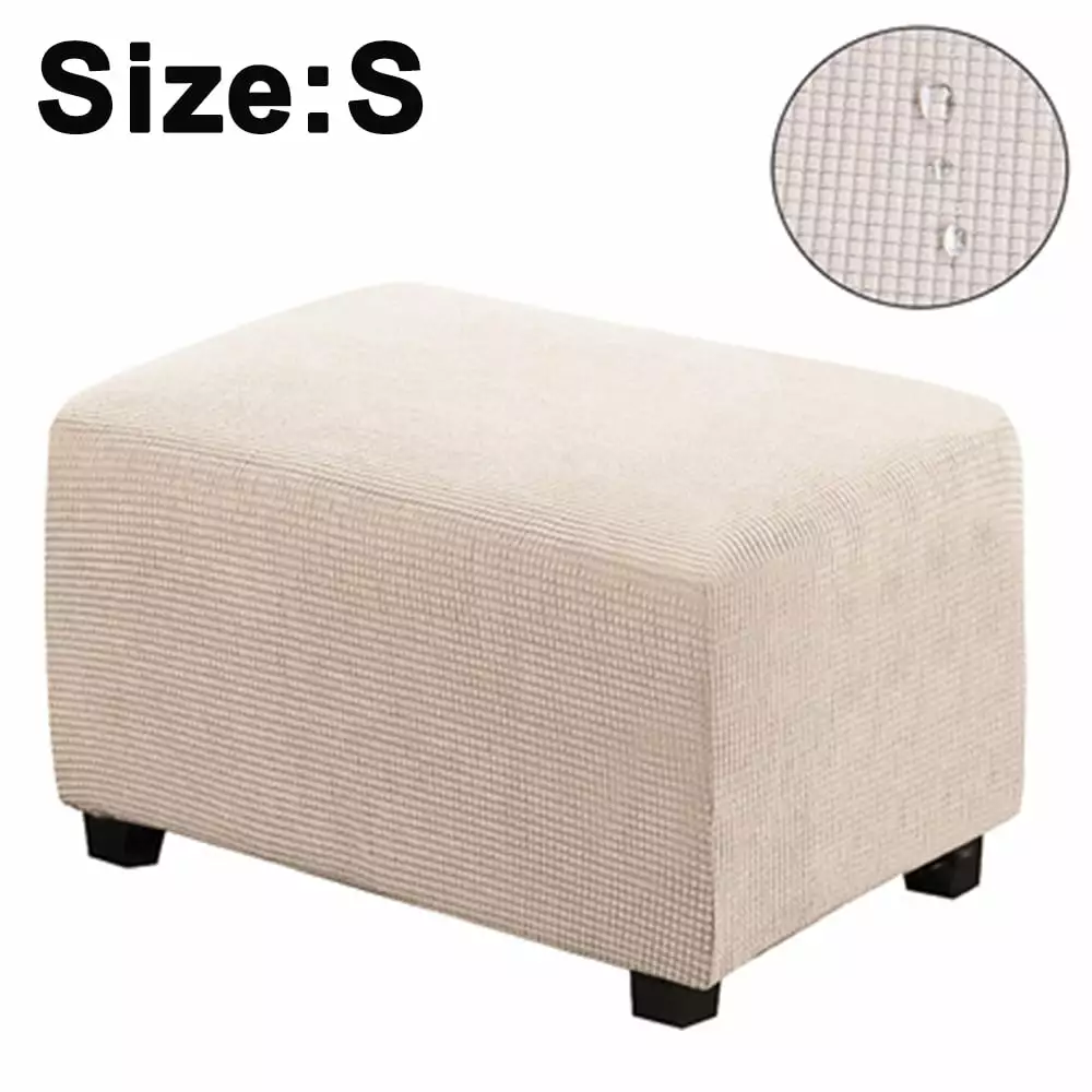 Easy-Going Stretch Ottoman Cover Rectangle Folding Storage Stool Ottomans Pomoko