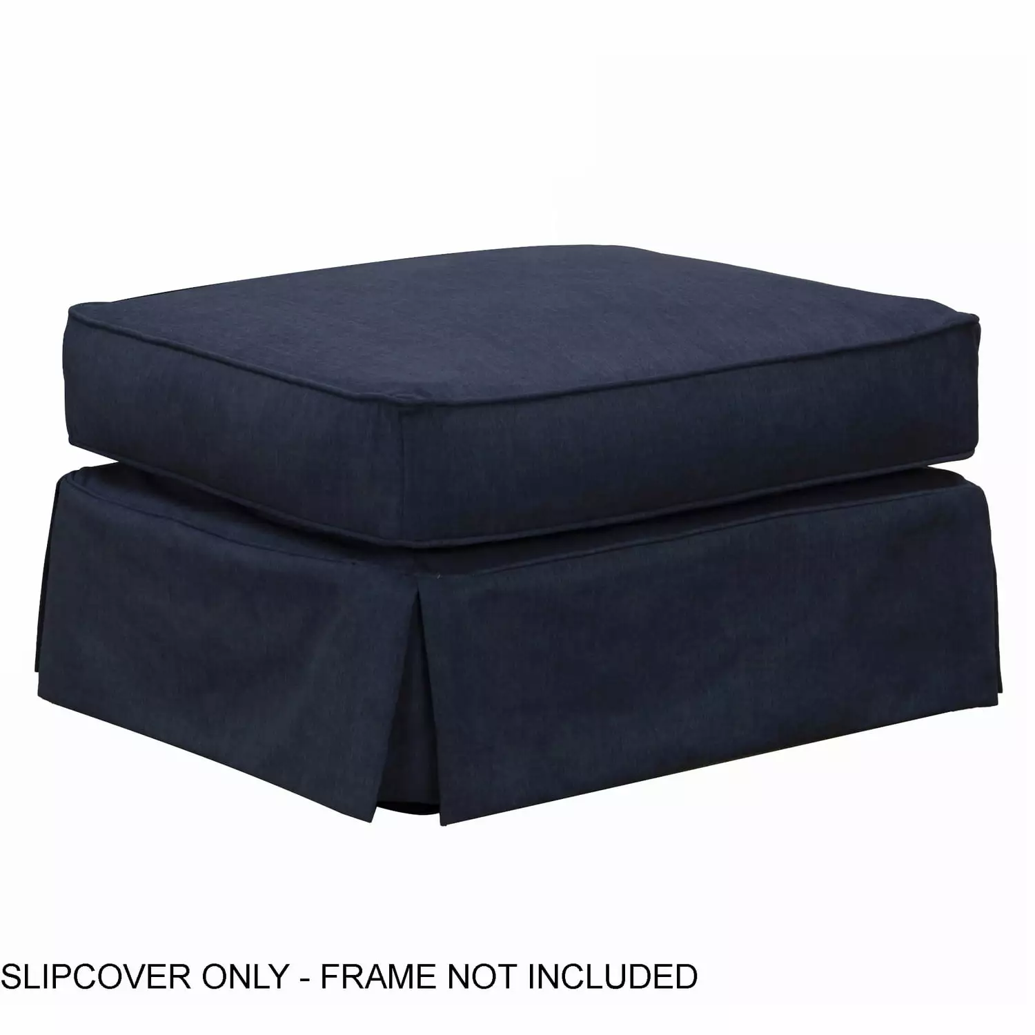 Sunset Trading Horizon Fabric Slipcover Rectangular Ottoman Navy Blue Ottomans