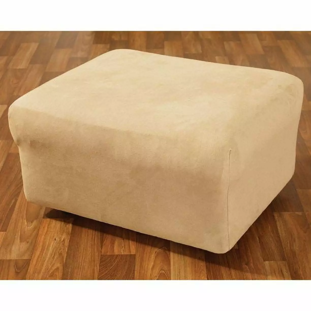 Sure Fit Stretch Suede Ottoman Slipcover Camel Color Ottomans SureFit