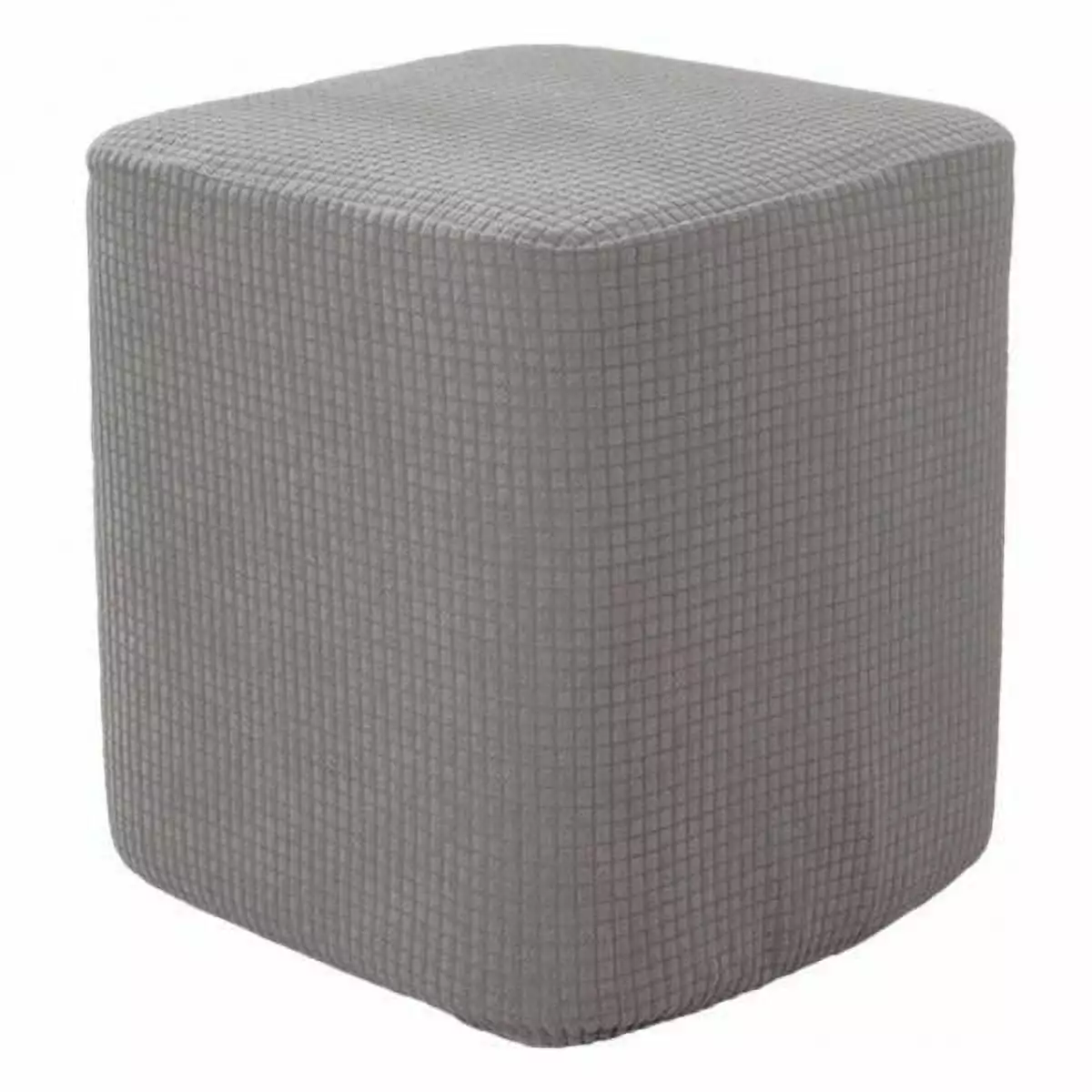 2X Stretch Polyester Square Ottoman Covers Footstool Slipcover Replacement Gray Ottomans Tongina