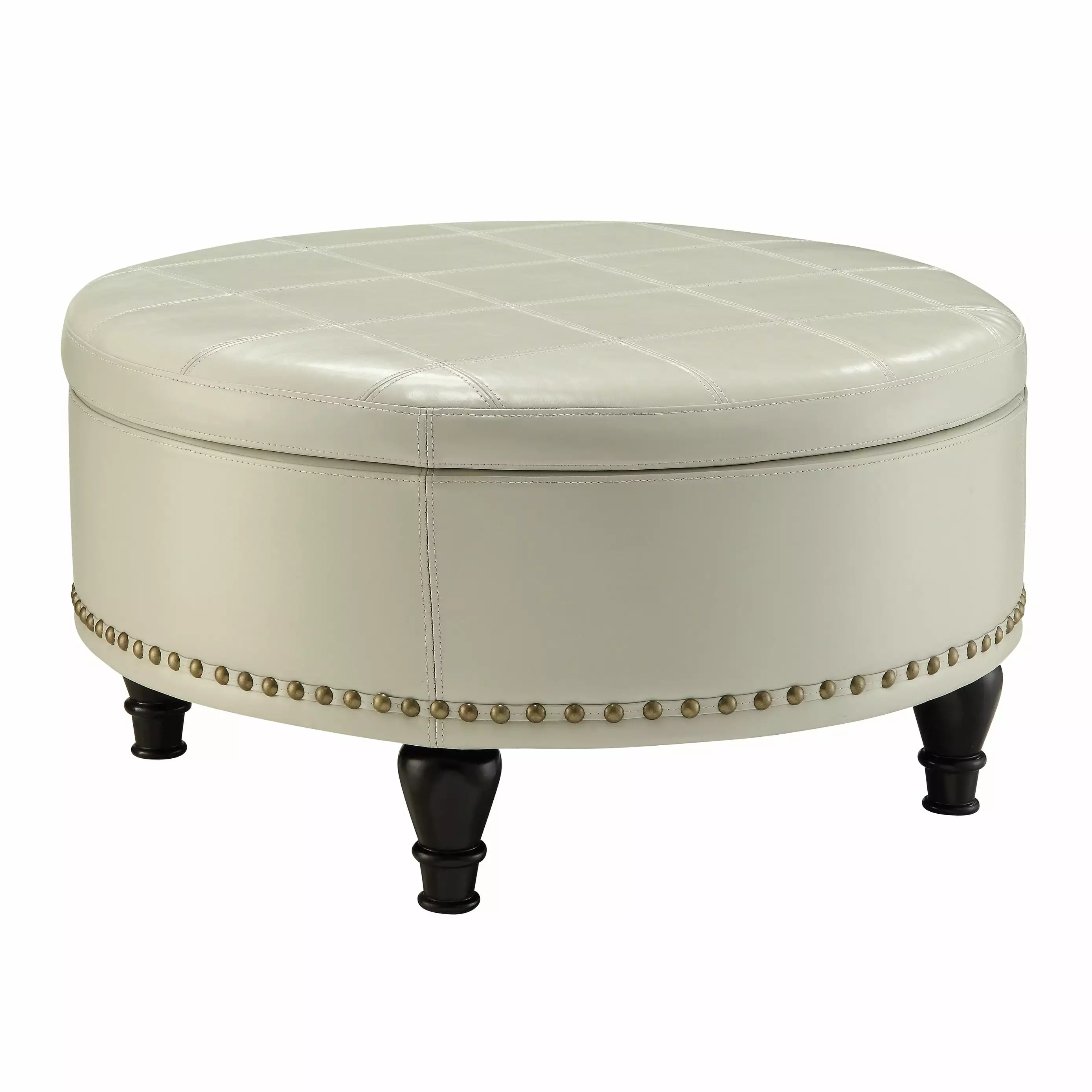 OS Home and Office Augusta Storage Ottoman Cream Ottomans Bed Bath & Beyond