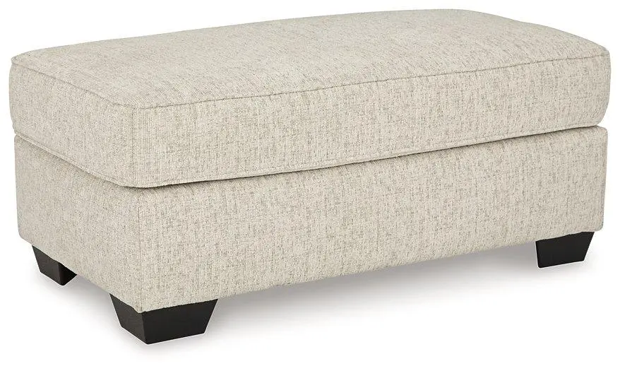 Heartcort Ottoman - Plush Upholstered Footrest Sturdy Wooden Legs