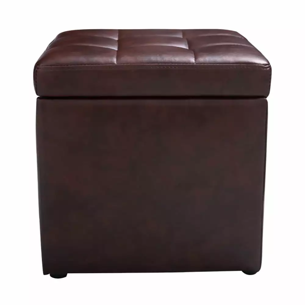 Bilot Round Storage Ottoman Tray Living Room or Bedroom Beige Ottomans Kadyn