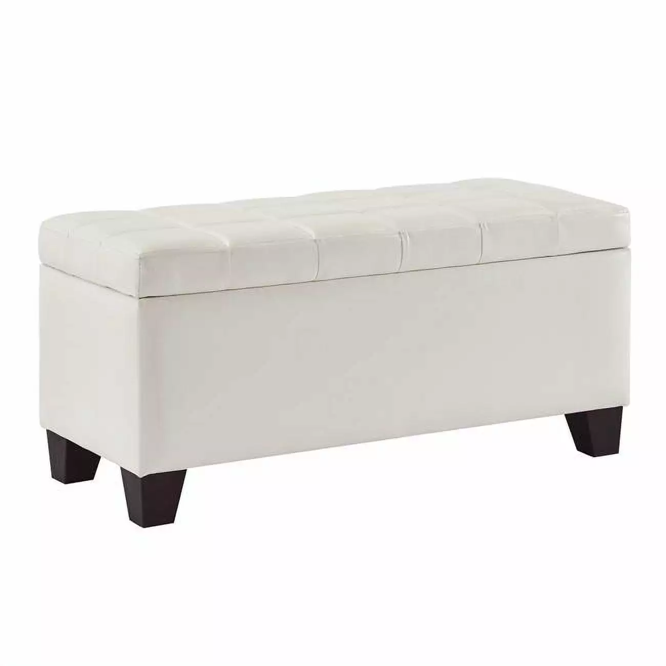 WHI Winston Rectangular Storage Ottoman White Living Room Bedroom Ottomans