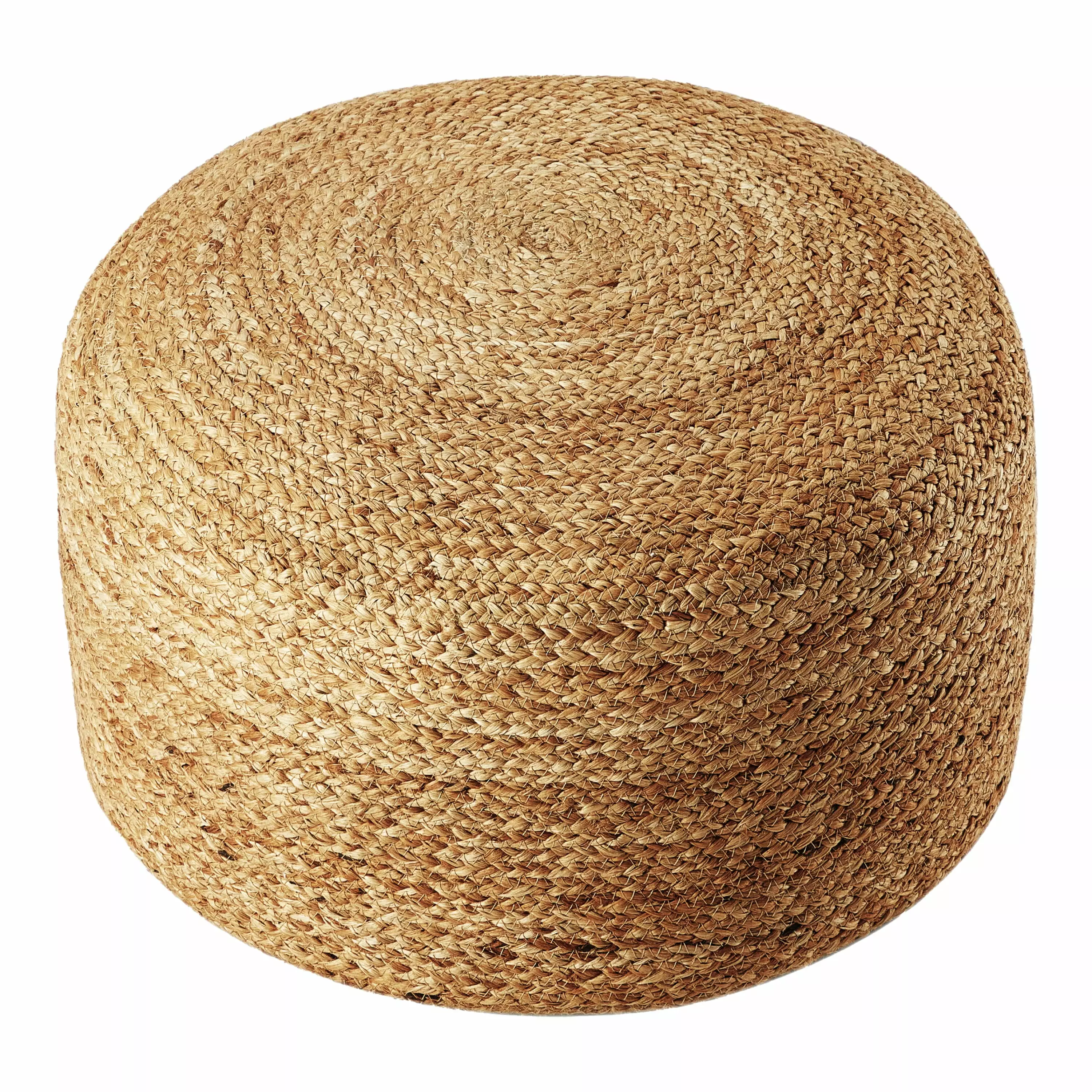 Stylehoutilize 100% Cotton Natural Jute Pouf 12 x 20 Inches Handmade Boho Footstool Home Decor Stylehouse