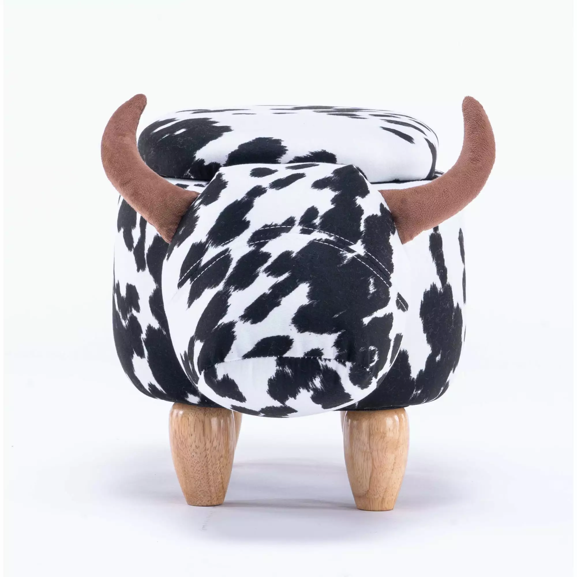 Home 2 Office Animal Velvet Black And White Storage Ottoman Ottomans