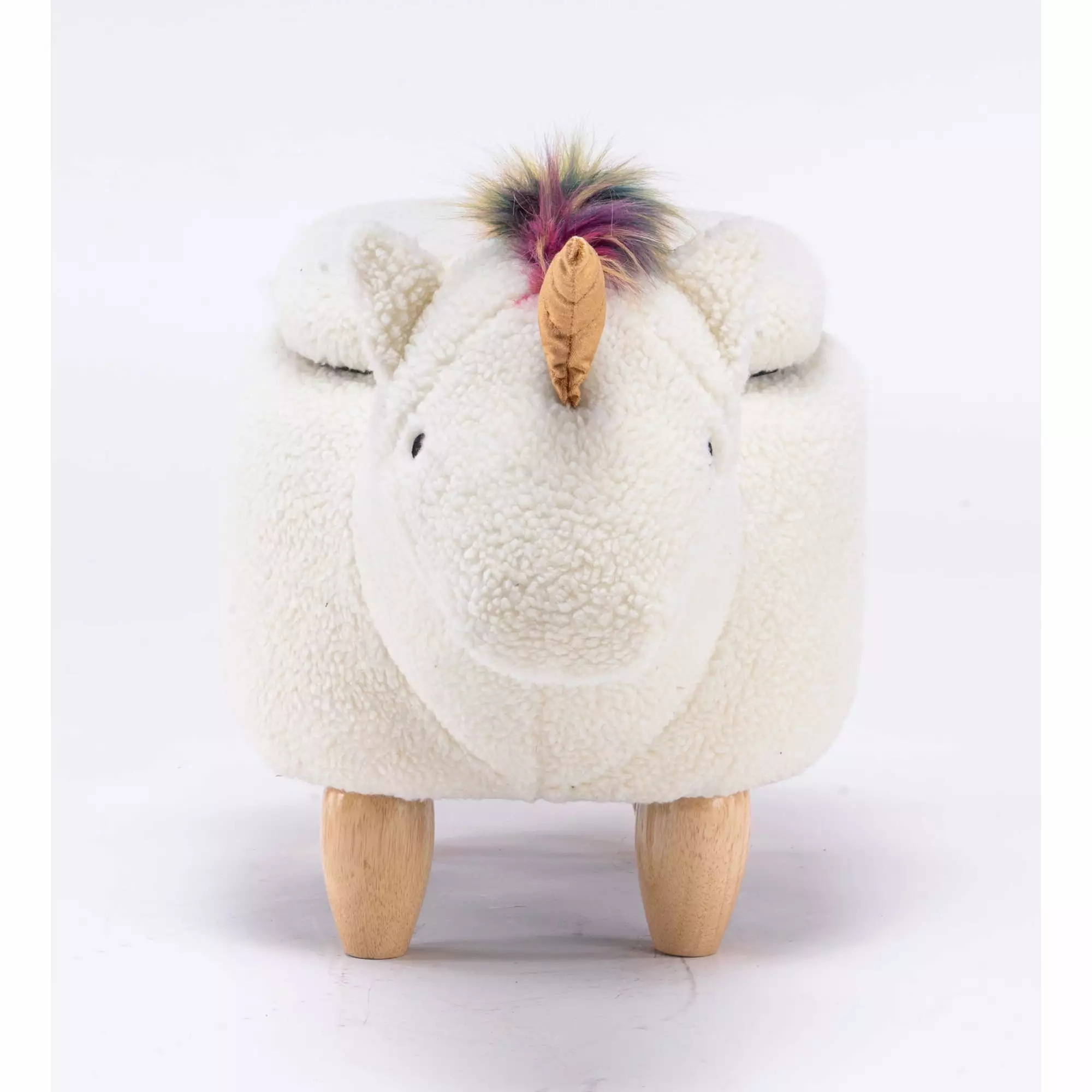 Home 2 Office Animal White & Multi Color Storage Ottoman Ottomans