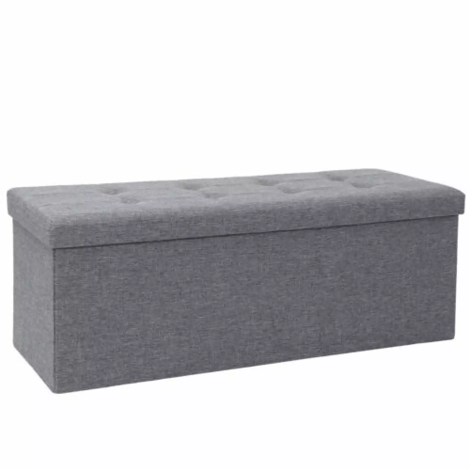 43 Fabric Storage Stool Folding Ottoman Bench Footstool Chest Box Home Organizer Ottomans HTYSUPPLY