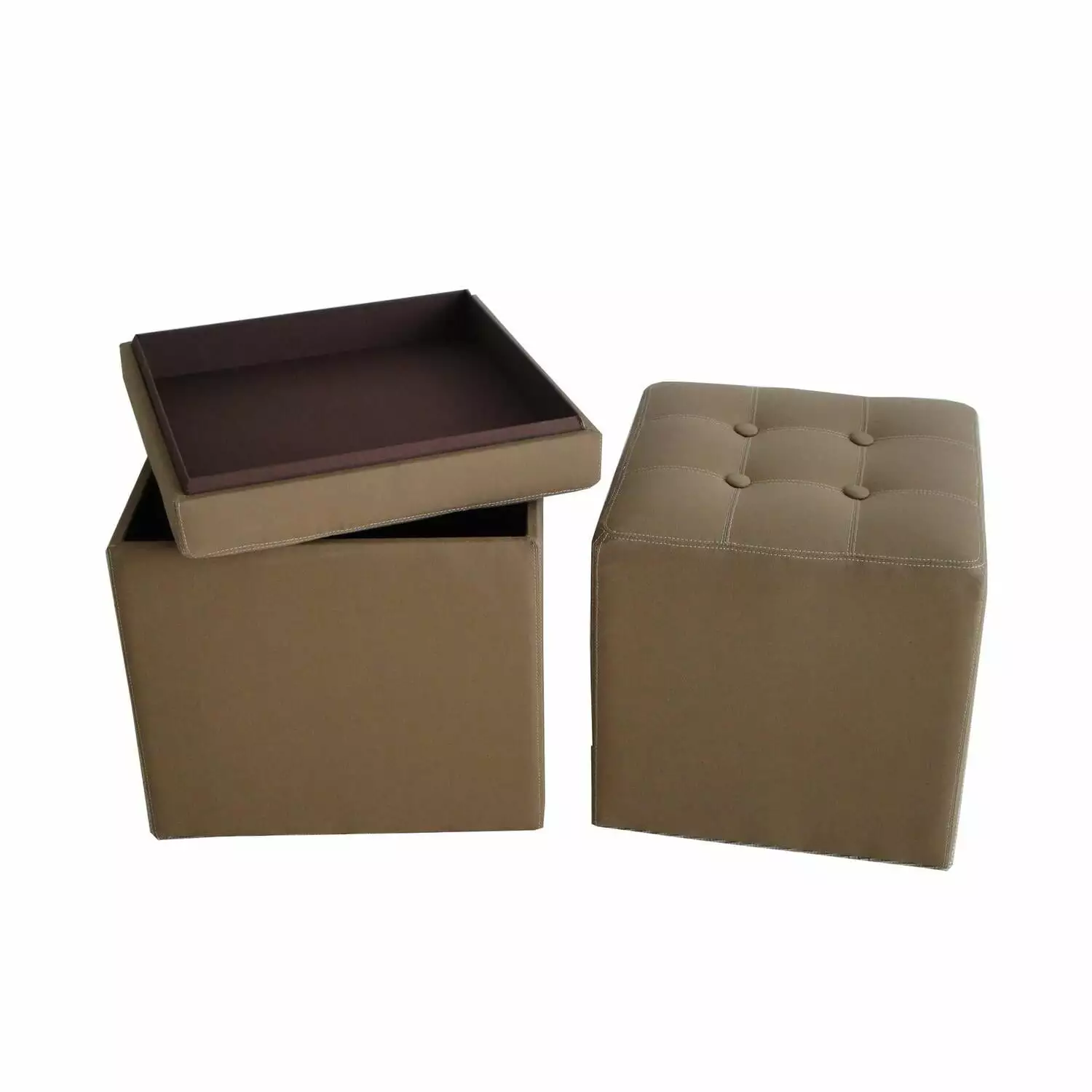 Screen Gems Valencia Canvas Ottoman Storage Compartment Ottomans