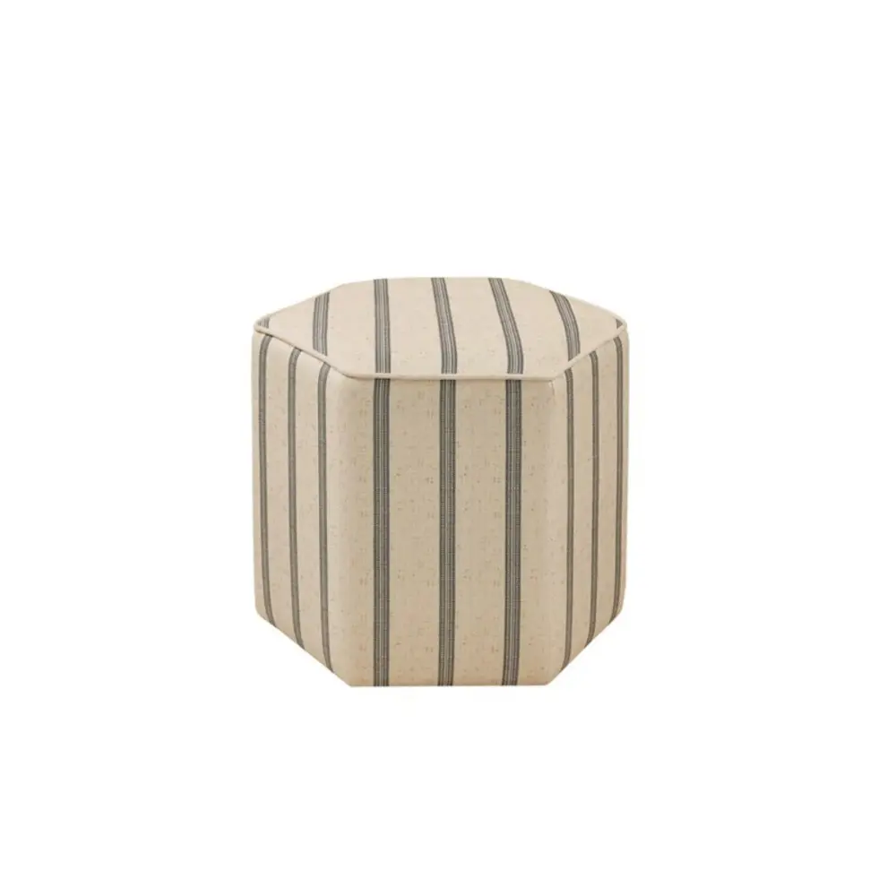 Accent Ottoman Imprinted Stripe