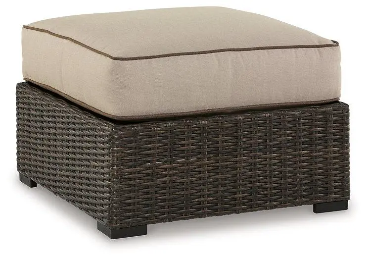 Coastline Bay Outdoor Ottoman Cushion Sturdy Patio Footrest
