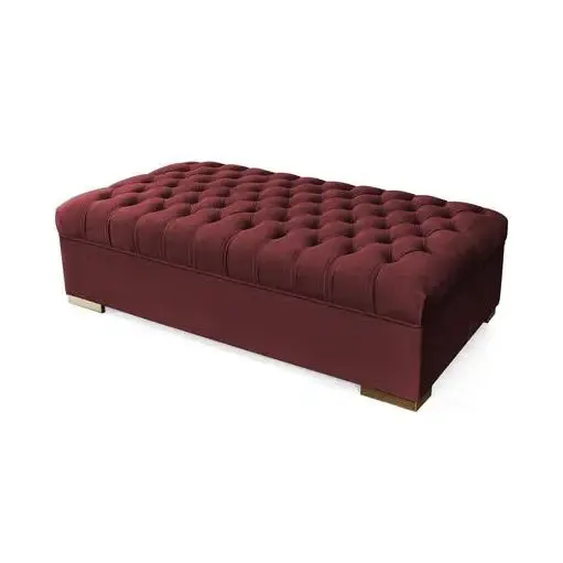 Diamond Modern Furniture NV Lauren Fabric Ottoman LAUREN OTT-MAROON