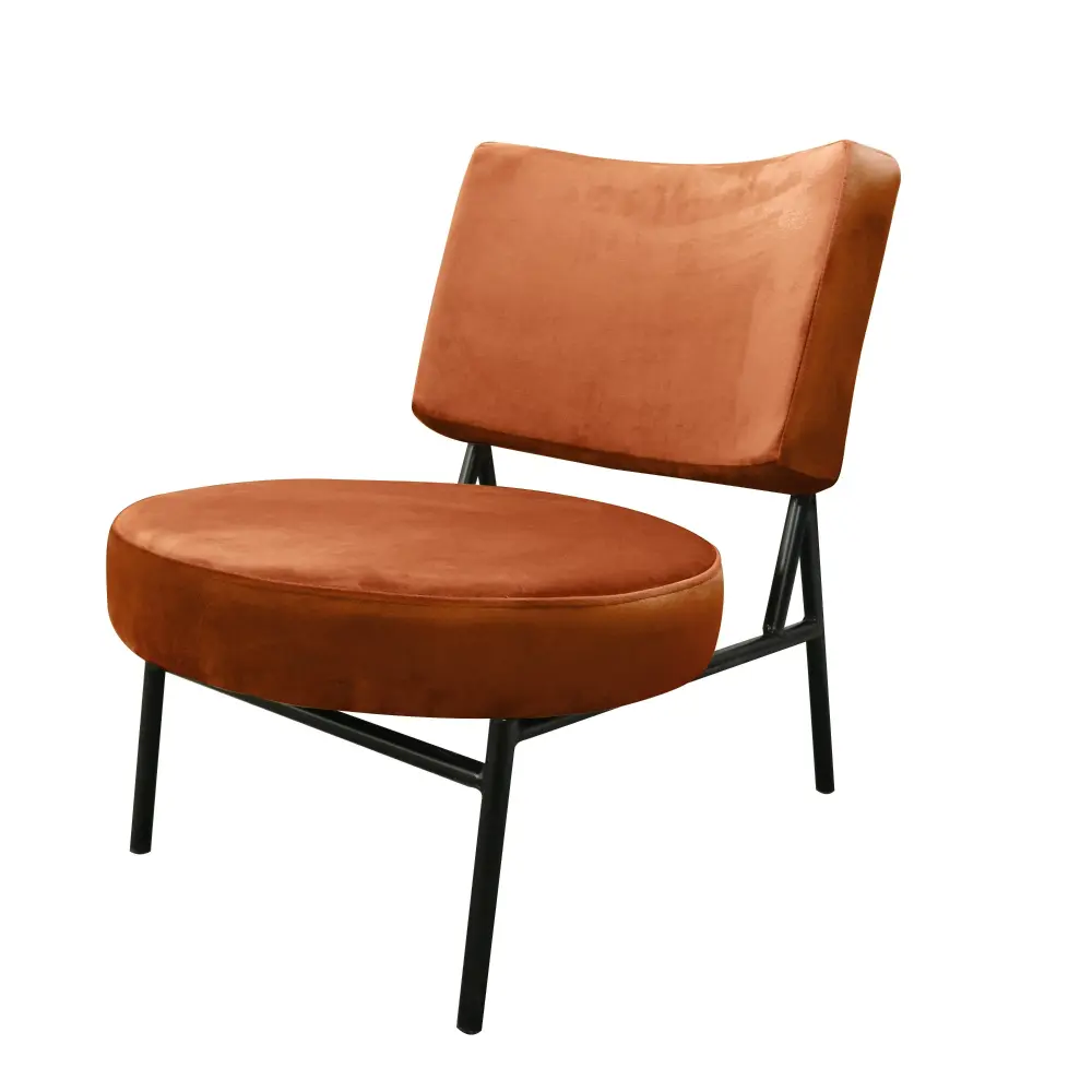 Modrest Sami - Modern Orange Soft-touch Accent Chair