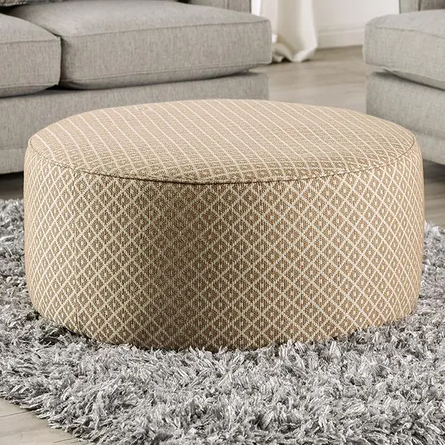 STEPHNEY Gray and Gold Ottoman Living Room