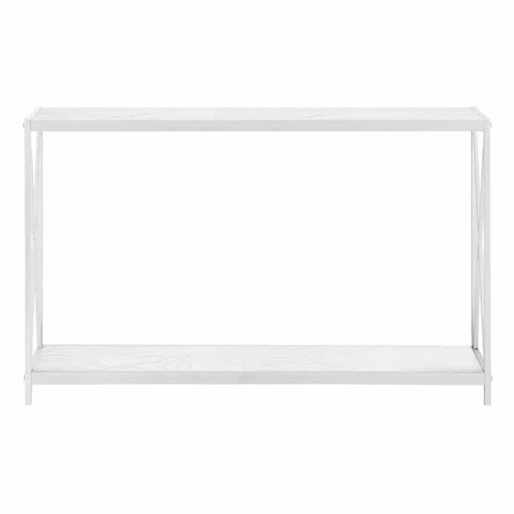 Triamine Board Cross Iron Frame Console Table White Porch Console Goshping