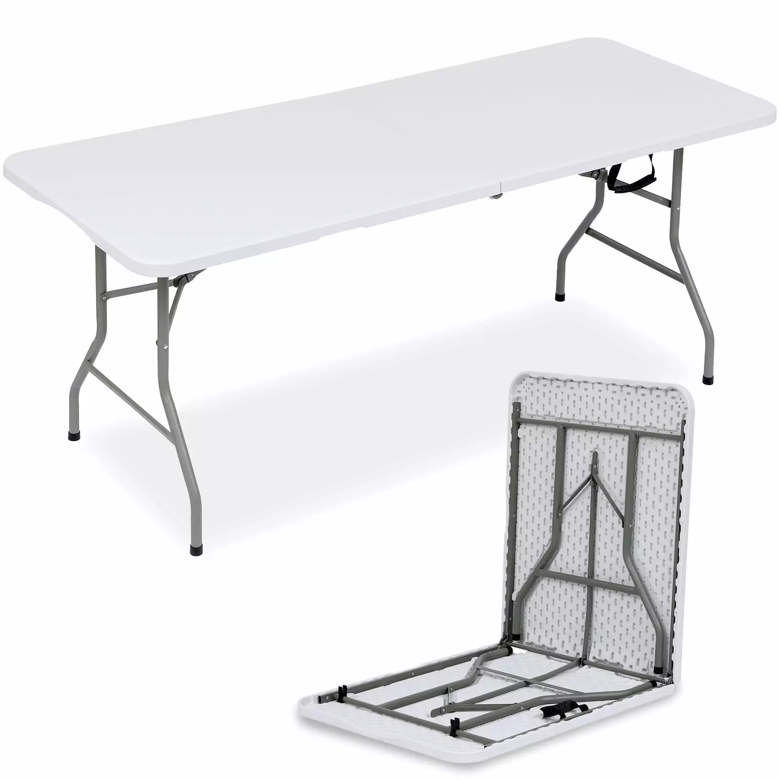 Vebreda Folding Table 6ft Plastic Folding Outdoor Table White
