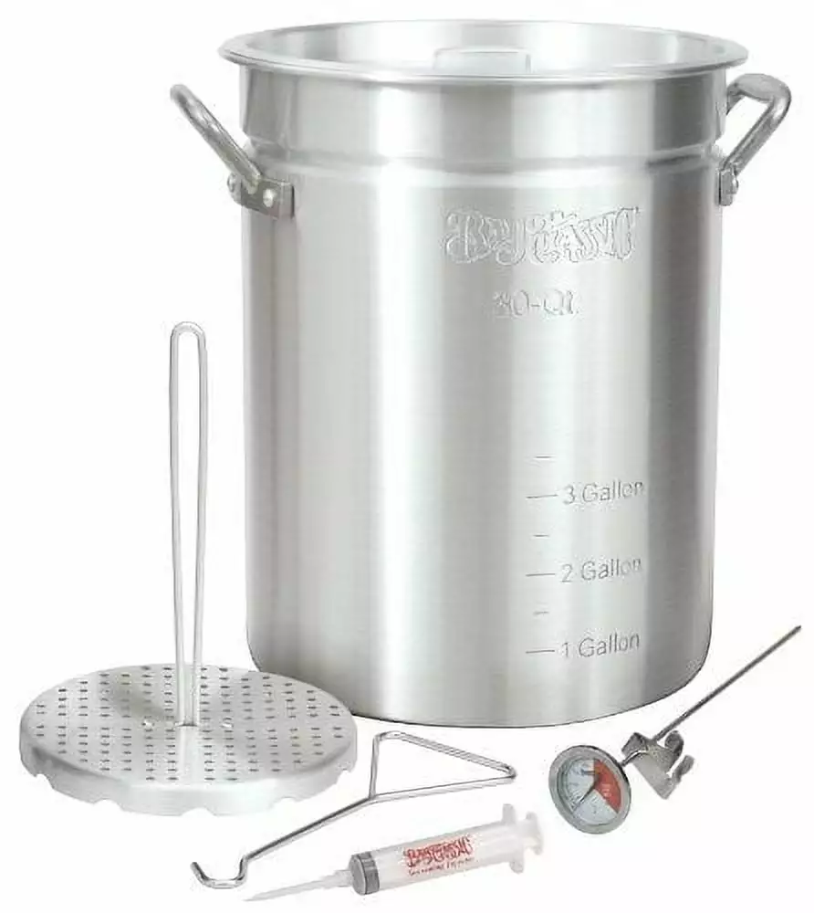 Bayou Timeless 3025 30Qt Turkey Fryer Pot. 32 Quart. Silver Bayou Classic