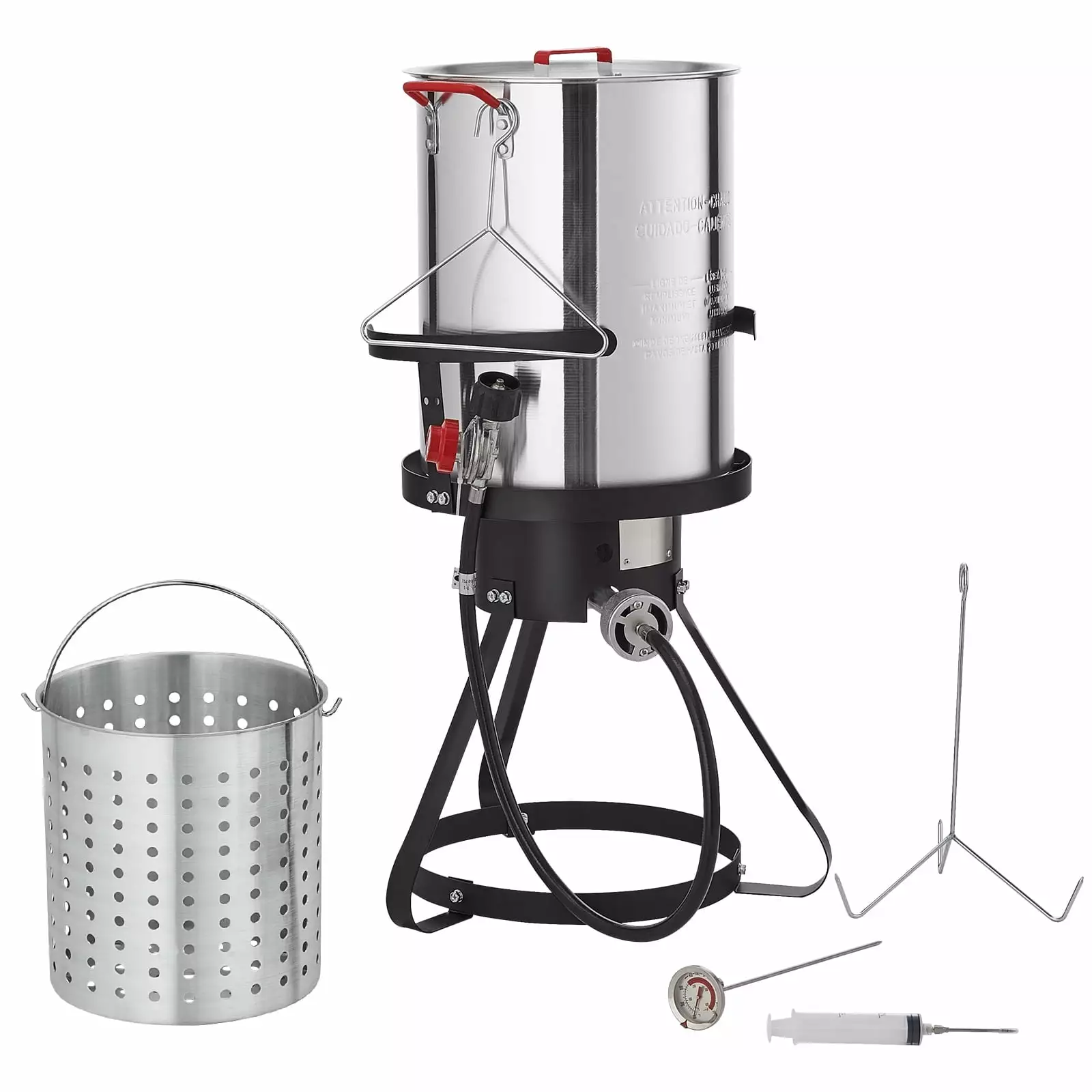 SKYSHALO 30-Quart Turkey Fryer Propane Boiler Stock Pot Aluminum Outdoor