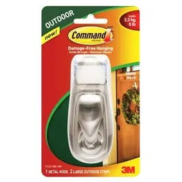 Outdoor Hook Metal Foam Strip Large Heavy Duty Hanging Solution Command