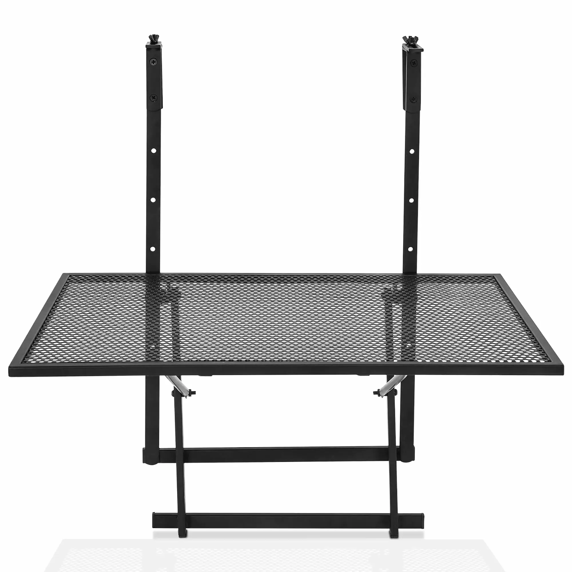 Outdoor Folding Hanging Table 5 Height Adjustable Railing Table Balcony