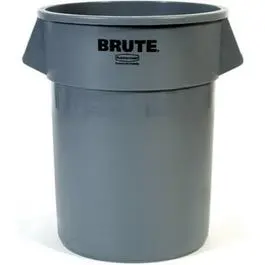 Brute 55-Gallon Gray Trash Can Heavy Duty Outdoor Garbage Bin RUBBERMAID