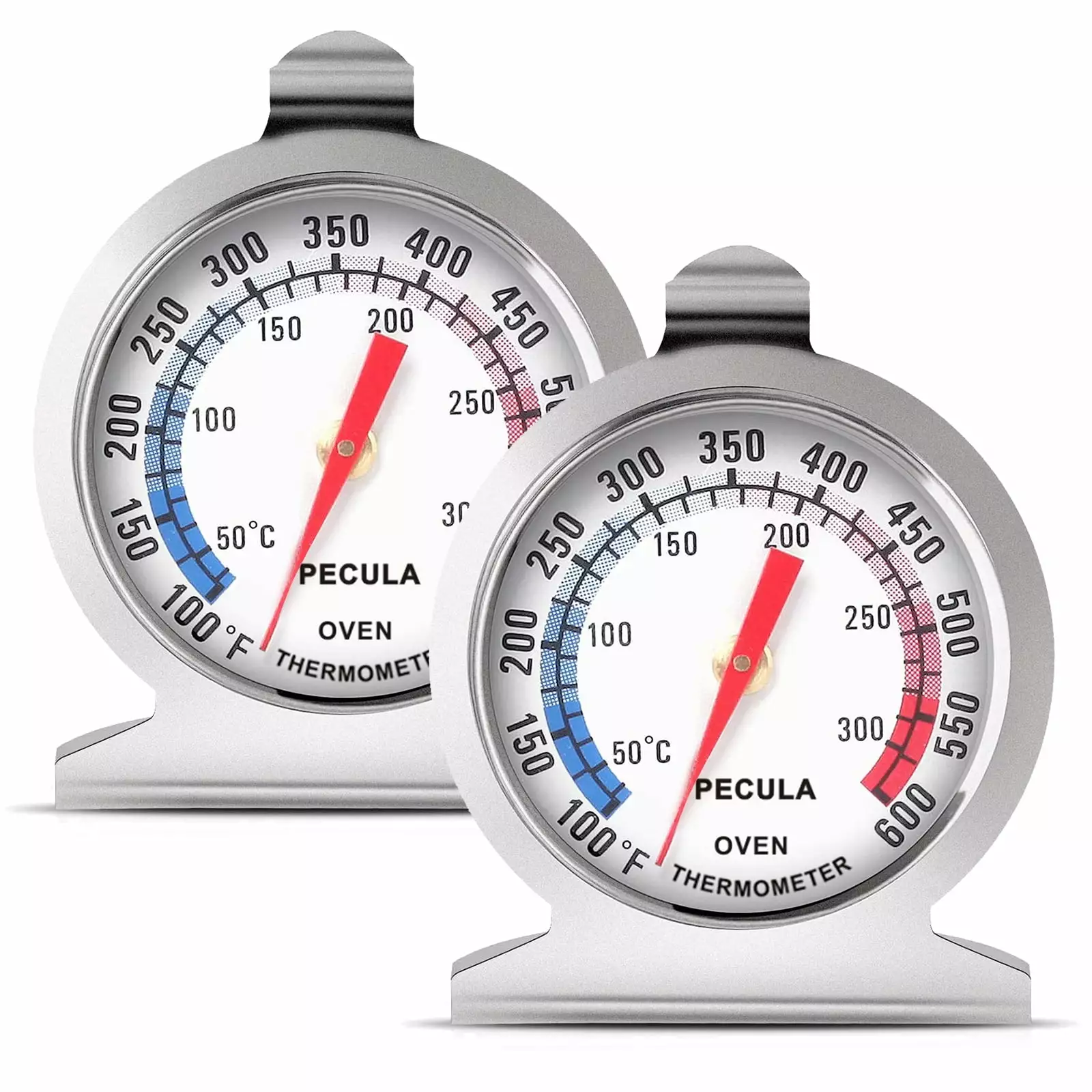 Oven Thermometer 2 Pack 50-300C 100-600F Instant Read Stainless Steel Grill Smoker Cooking