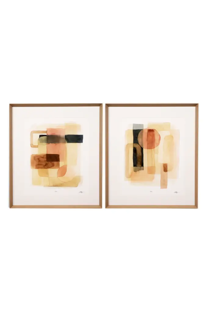 Wooden-Framed Abstract Art Eichholtz Sun and Sand Contemporary Prints