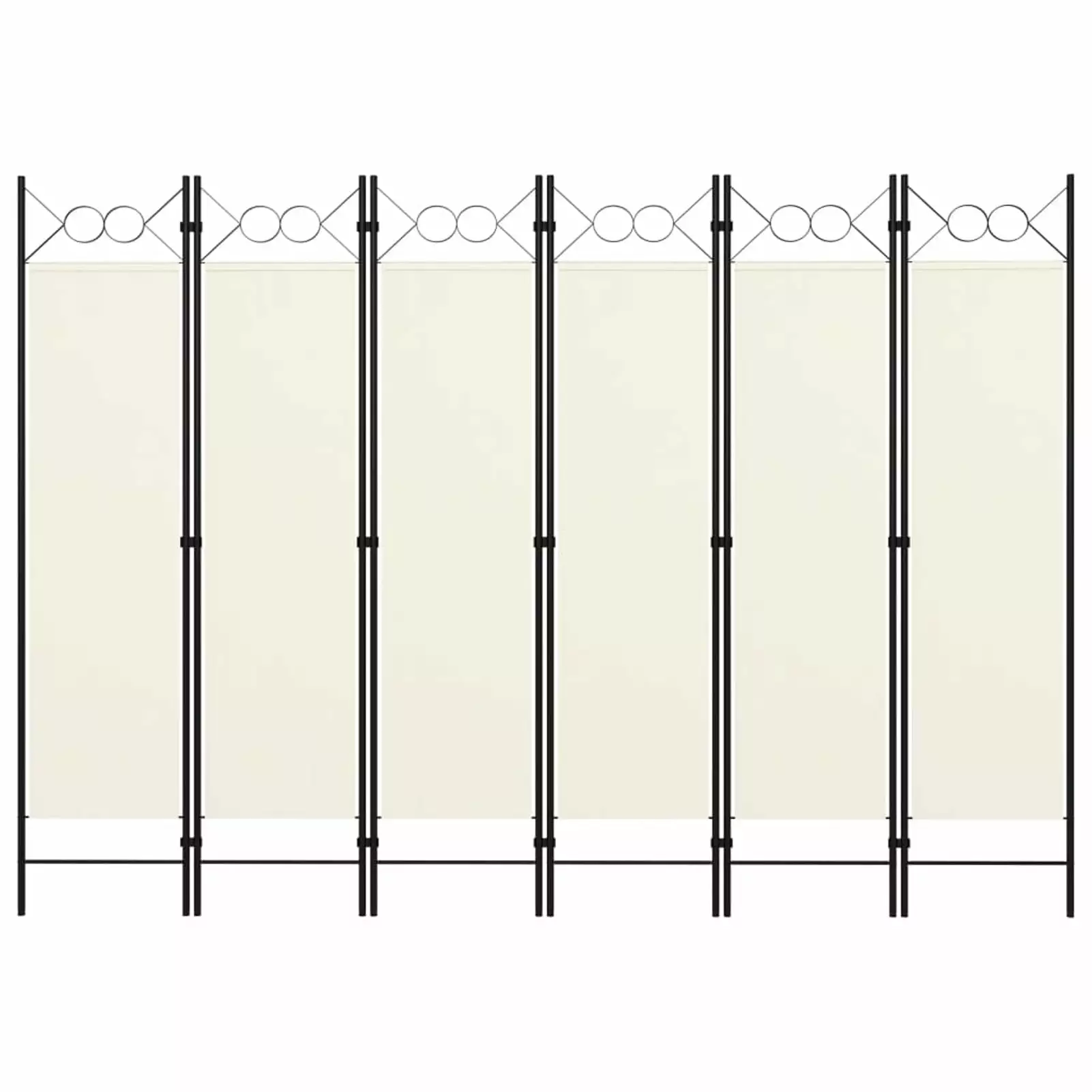 Ugroup White Room Divider 6 Panel Indoor Use Size 94.5x70.9 Freestanding Partition Wall Uteam