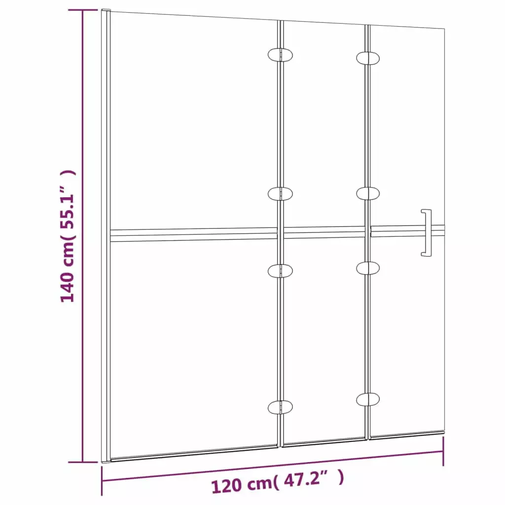 Andoer White Wall Panel Screen Easy Setup Room Divider 47.2x55.1 Inches