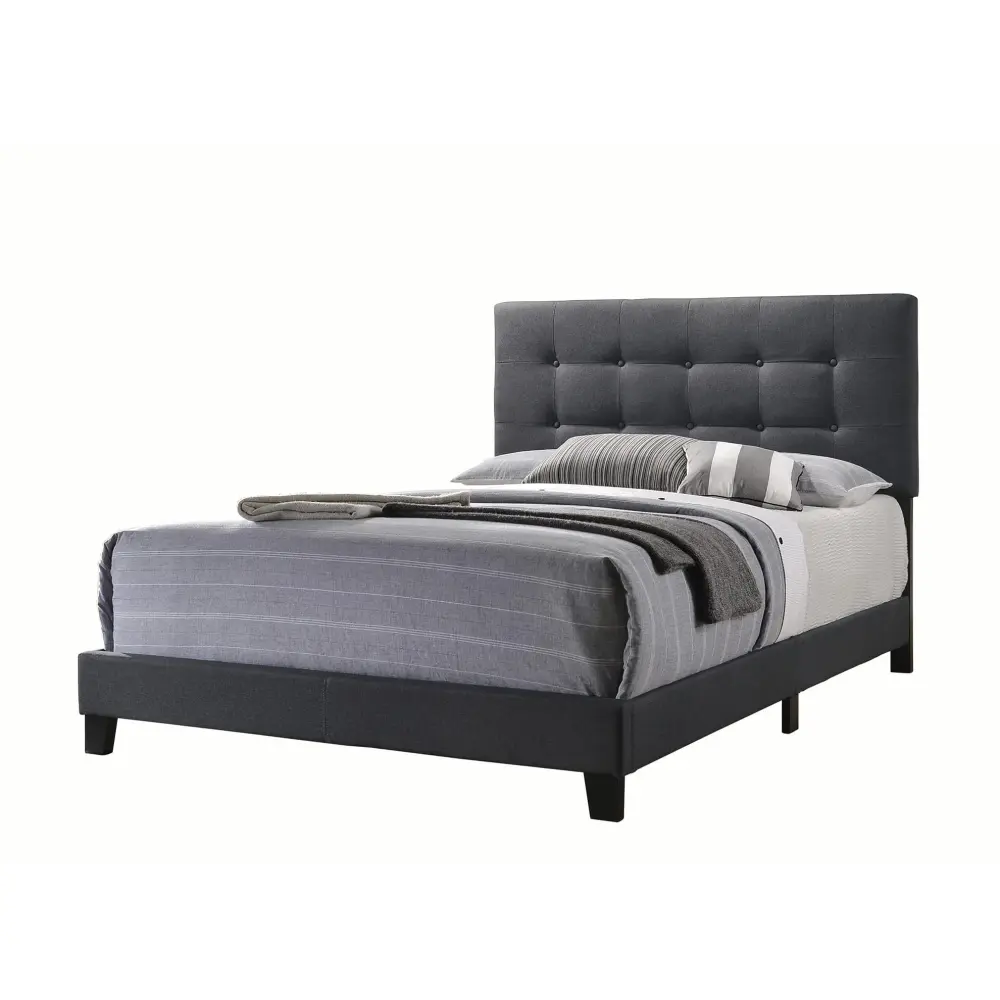 Diamond Modern Furniture COA Mapes King Upholstered Panel Bed 305746KE