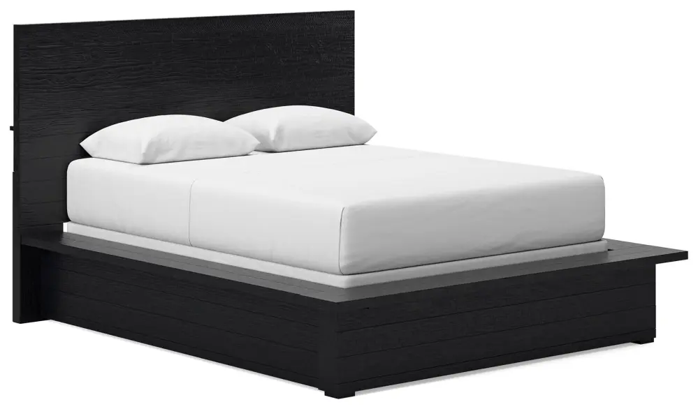 Londer - Queen Panel Bed - Onyx