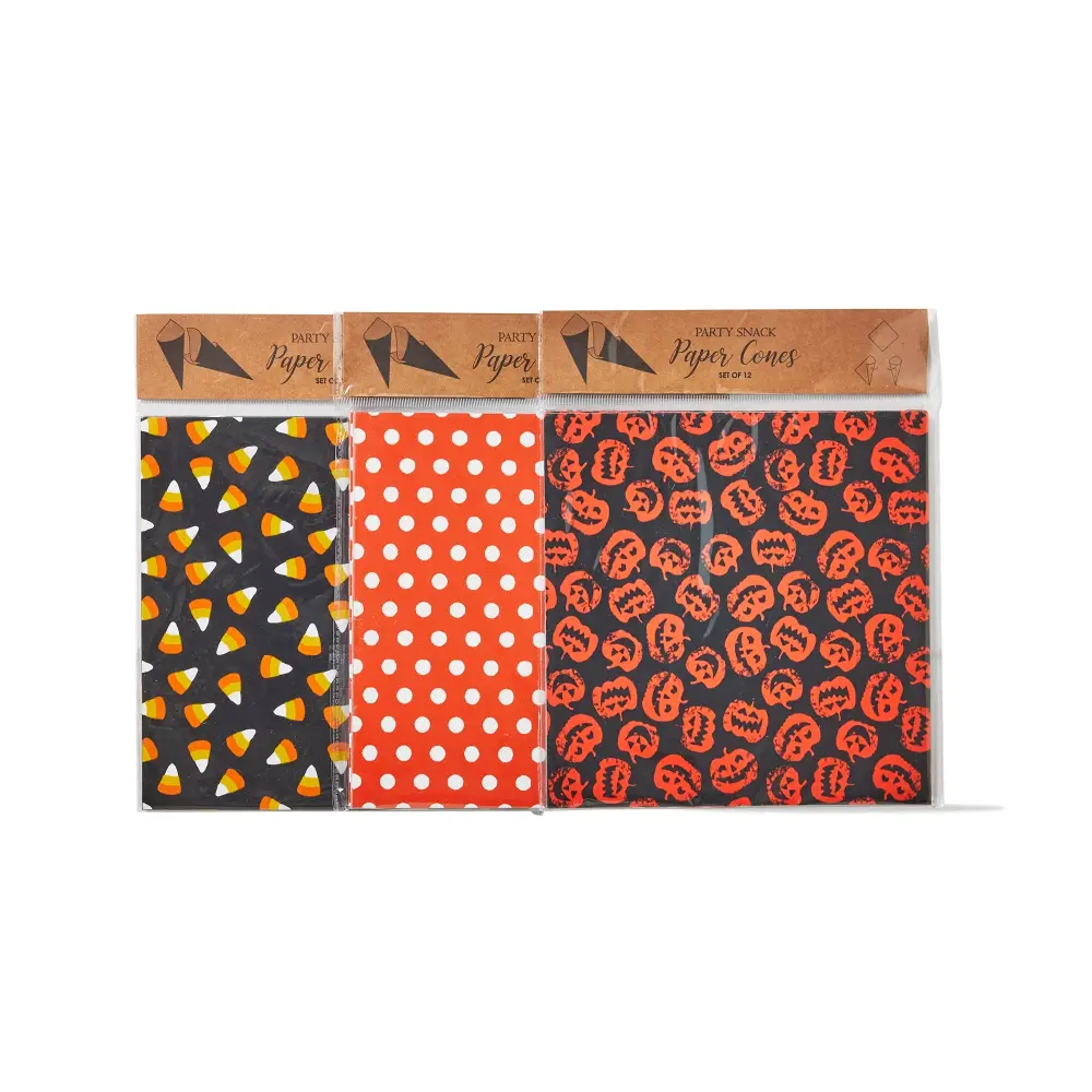 Party Snack Halloween Paper Cones Place 12