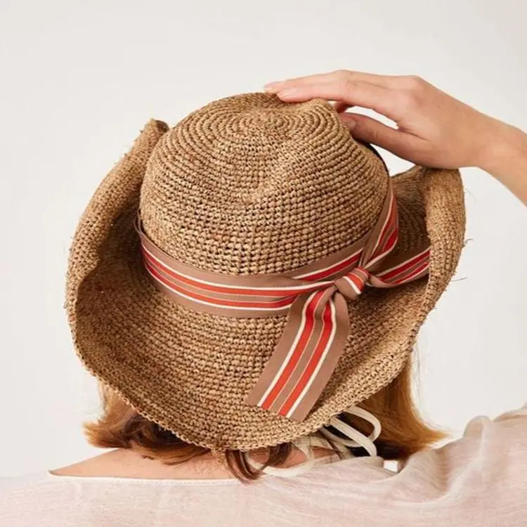 Deluxe Adjustable Seagrove Straw Hat, Cork-Red