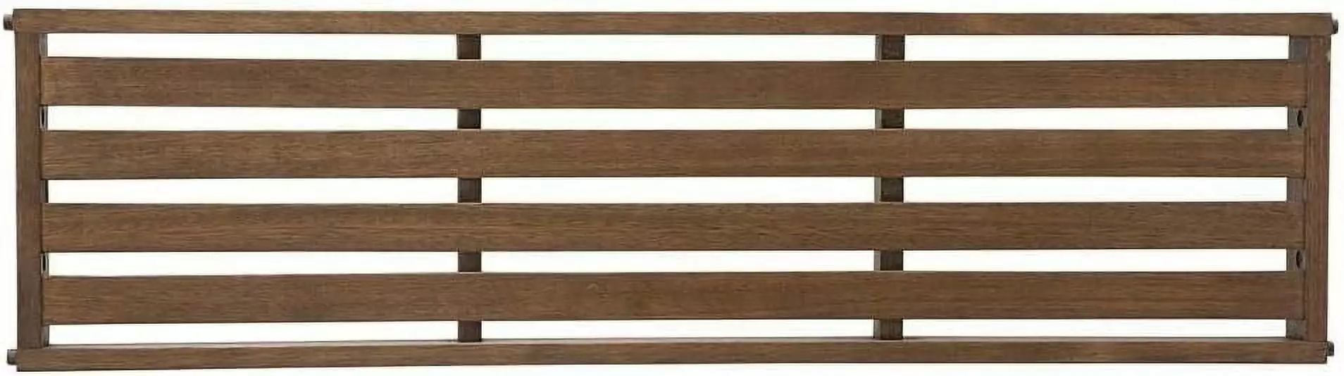 Plow & Hearth Indoor Outdoor FSC Certified Eucalyptus Wood Slatted Seat Bench Top Modular Piece Patio Porch Deck and Lands...
