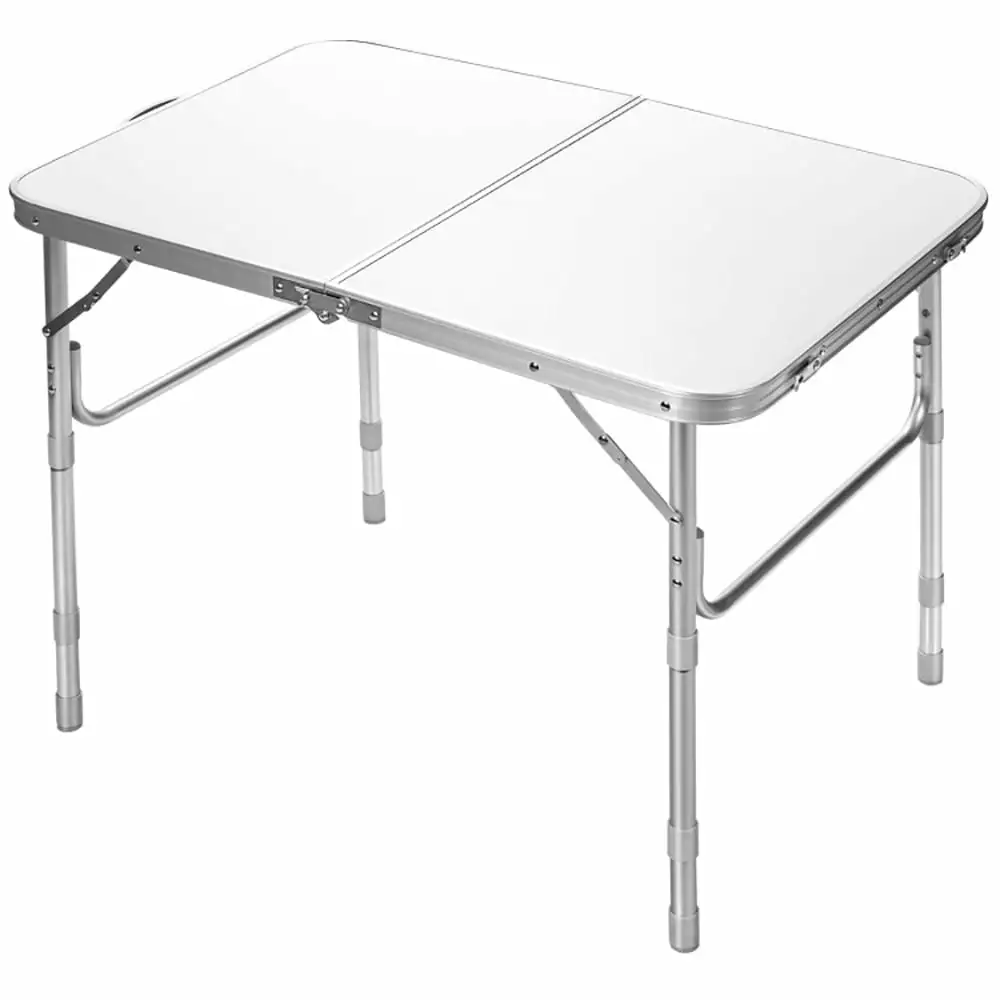 Spaco Adjustable Portable Aluminum Patio Folding Camping Table Outdoor Indoor Pool Park