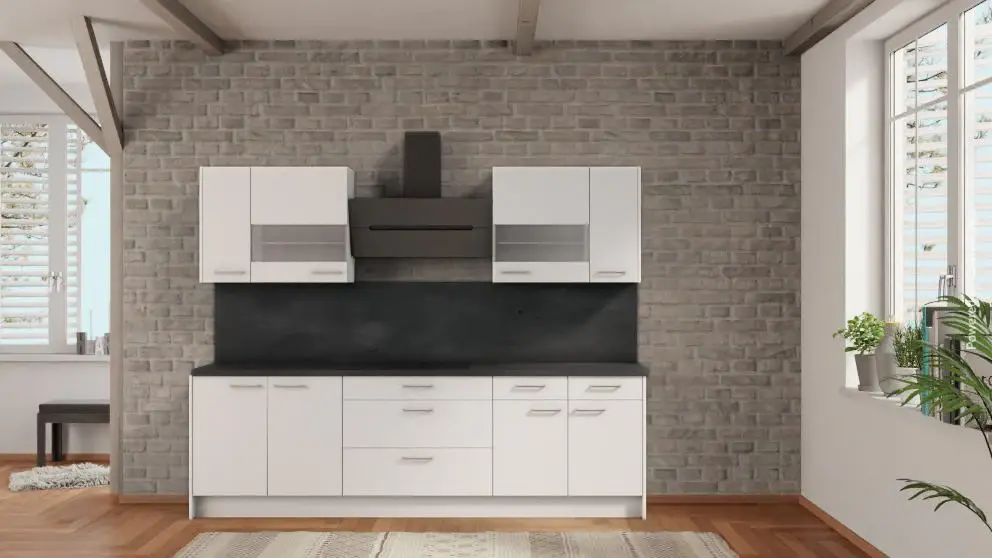 nobilia kitchen Sindelfingen 270 cm offer concrete slate charcoal complete cooktop