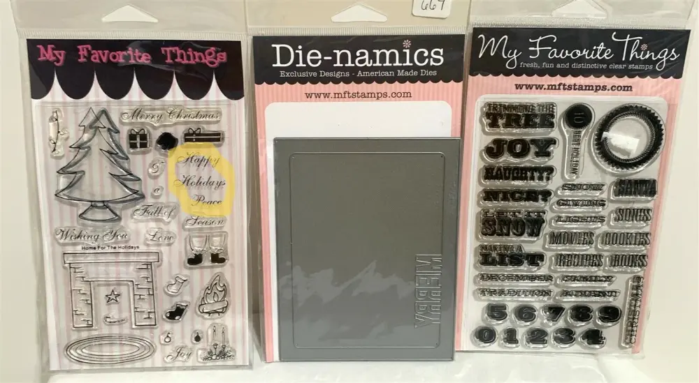 My Favorite Things CHRISTMAS MFT Home Document Photo Rubberized Stamps Dies Lot
