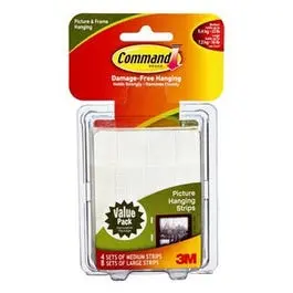 Picture-Hanging Strips Damage-Free Frames and Wall Decor Command