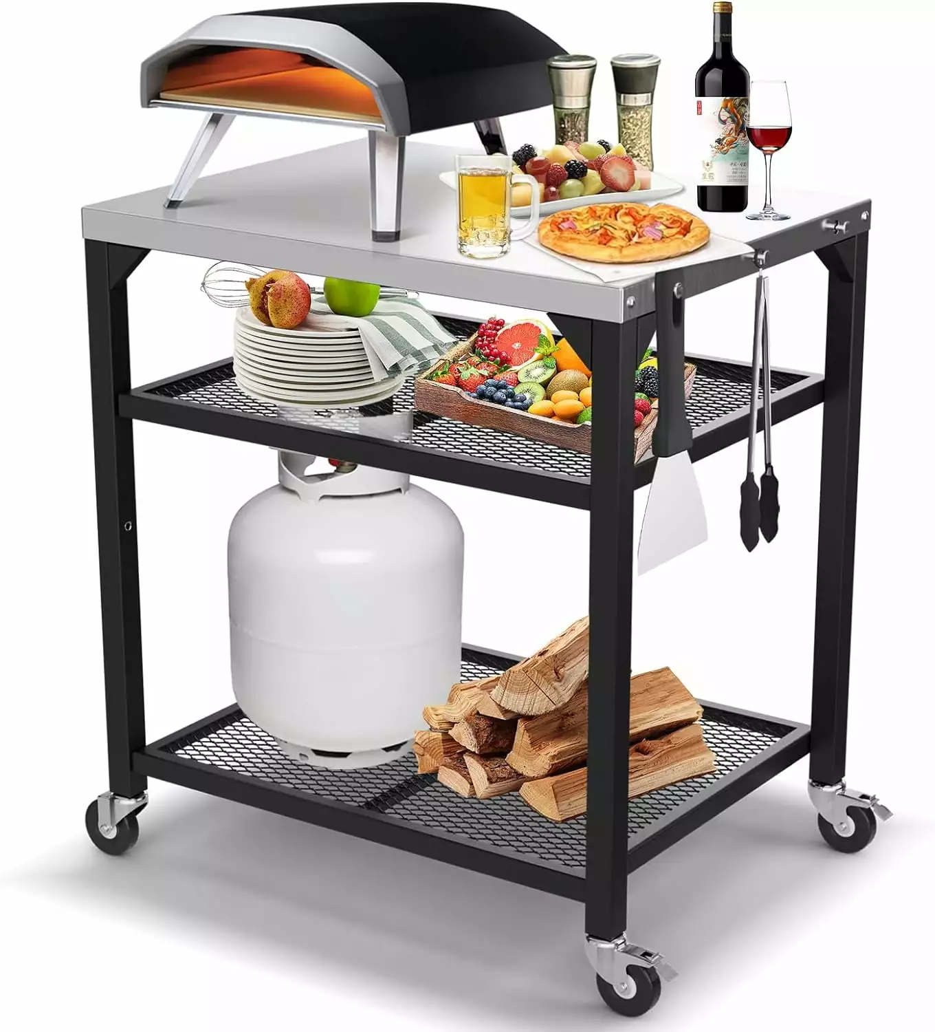 Searglow Pizza Oven Table Cart Ooni Ninja Woodfire Blackstone Griddle Bertello Cuisinart Pizza Oven