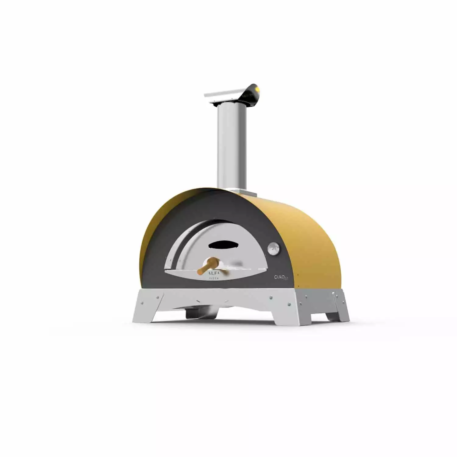 Alfa Allegro 39 Countertop Wood Fired Pizza Oven Yellow Outdoor Cooking