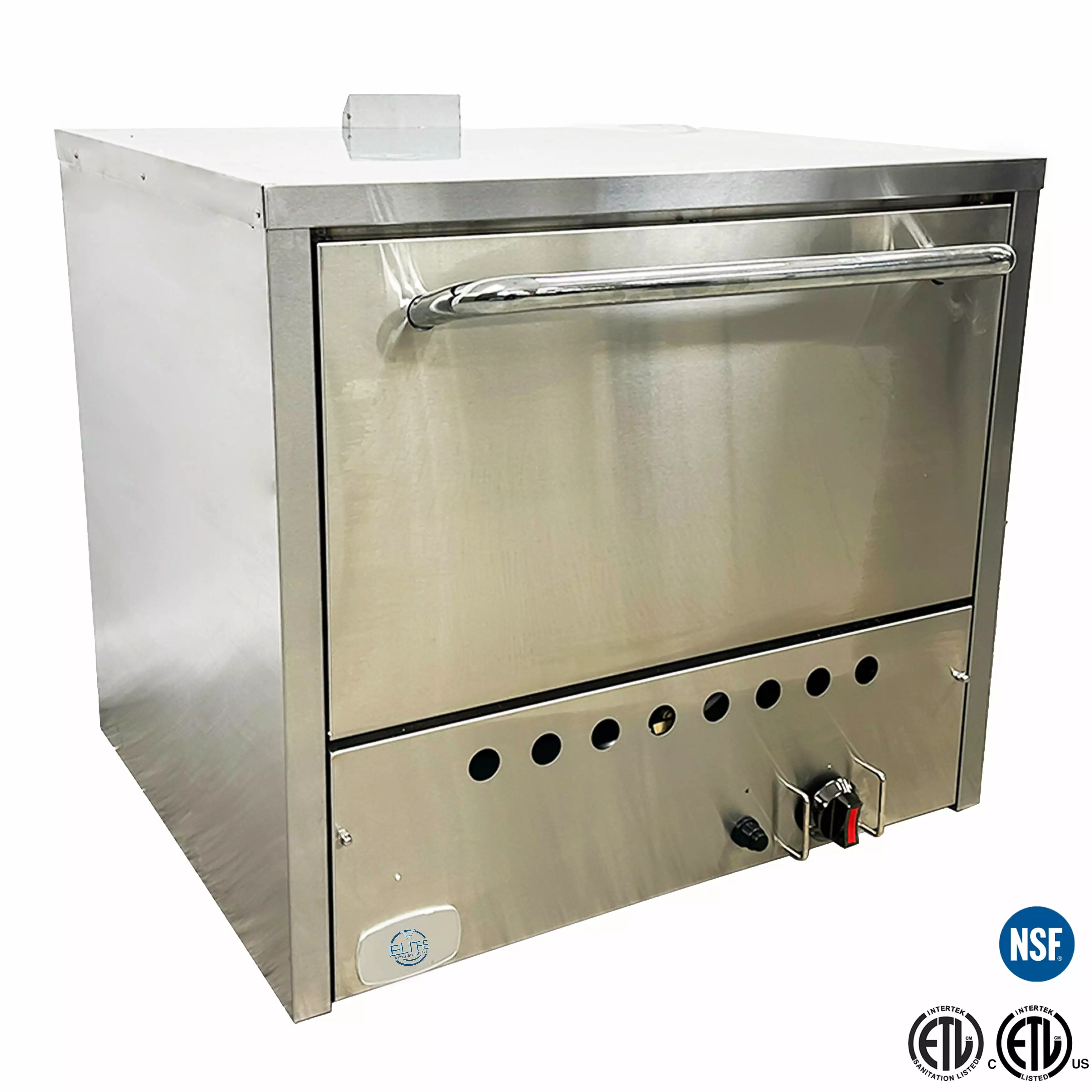 32 . Commercial Stone Base Pizza Oven 32.000 BTU Natural Gas Double Deck Pizza Oven Pizzeria Cooker NSF ETL