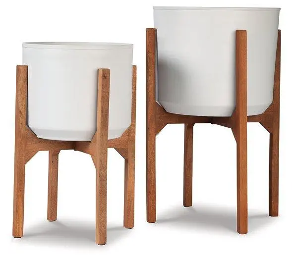 Dorcey Planter Set 2 - Modern Flower Pots Indoor or Outdoor Use