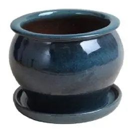 Aqua Blue Ceramic Studio Planter 8-Inch Indoor Plants Trendspot