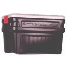 Action Packer 24-Gallon Storage Container Durable Plastic Bin Home and Garage RUBBERMAID