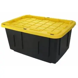 27 Gallon Tough Storage Box Durable Plastic Container Lid Various