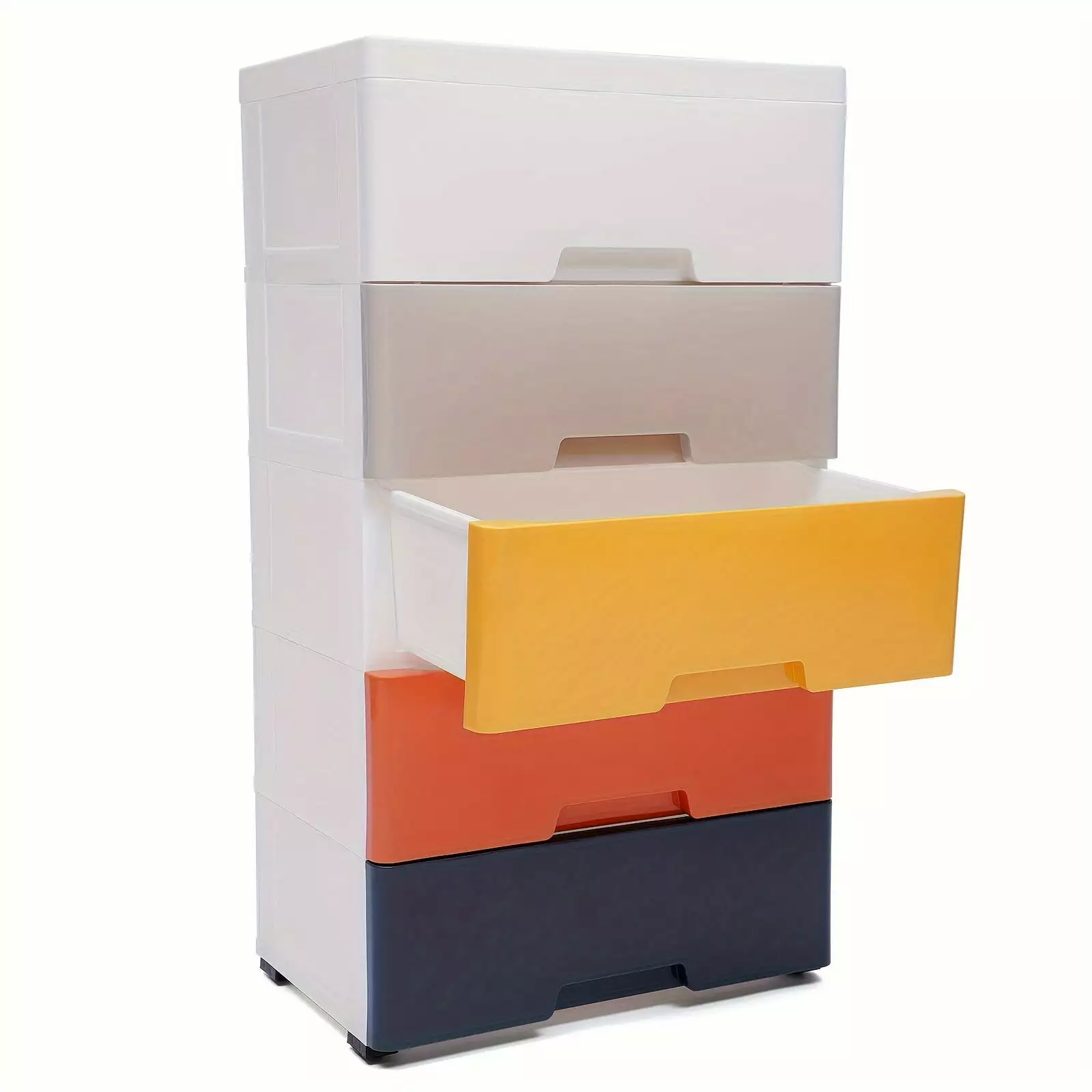 Plastic Drawer Storage 5 Drawers Dresser Bedroom Multicolor Bathroom Storage Cabinet
