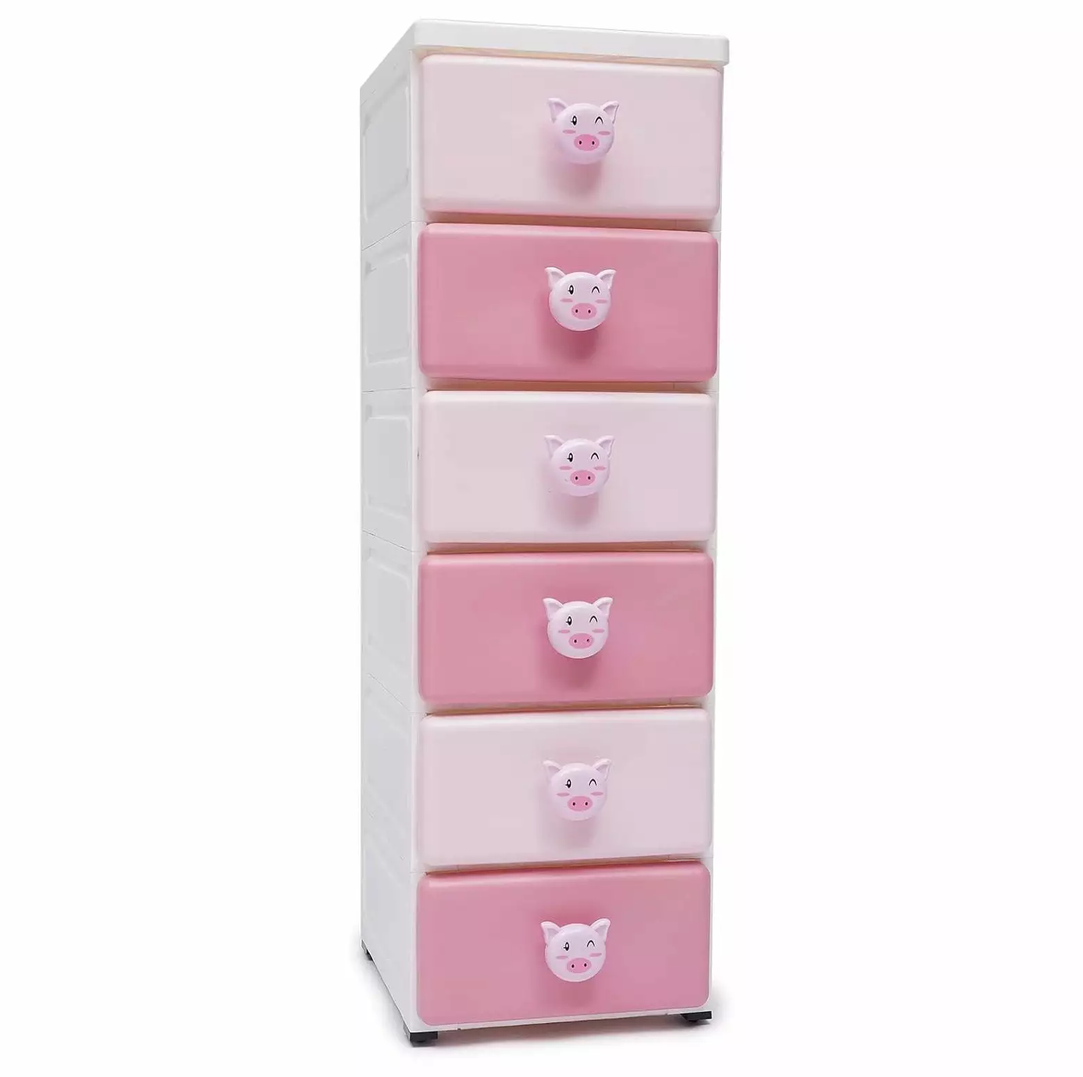 Lwory Plastic Cabinet 6 Drawers Storage Dresser Bedroom Hallway Entryway