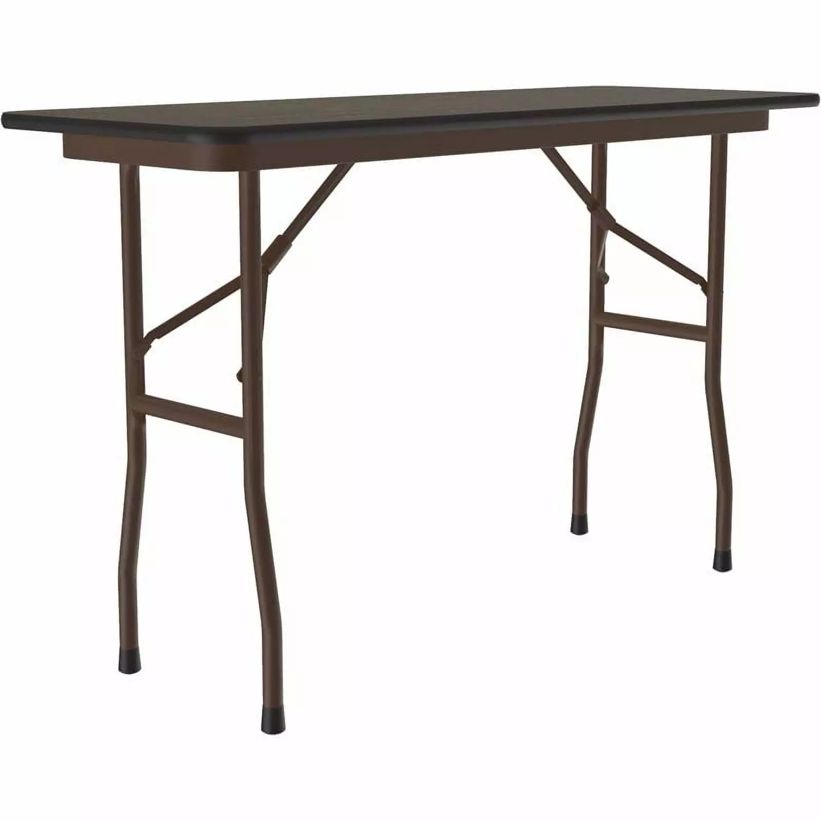 UrbanPro 18W x 48D Plastic & Steel Folding Table - Walnut Wishbone Design